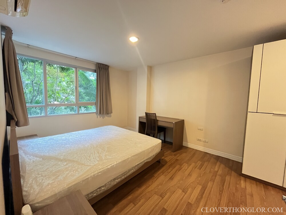 Spacious bedroom with natural light