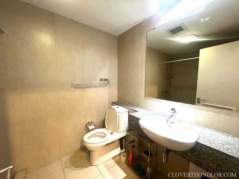 Modern bathroom with sink and toilet