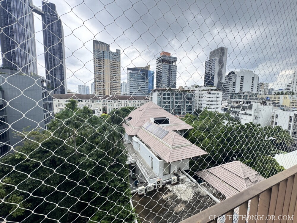 Urban skyline and greenery view