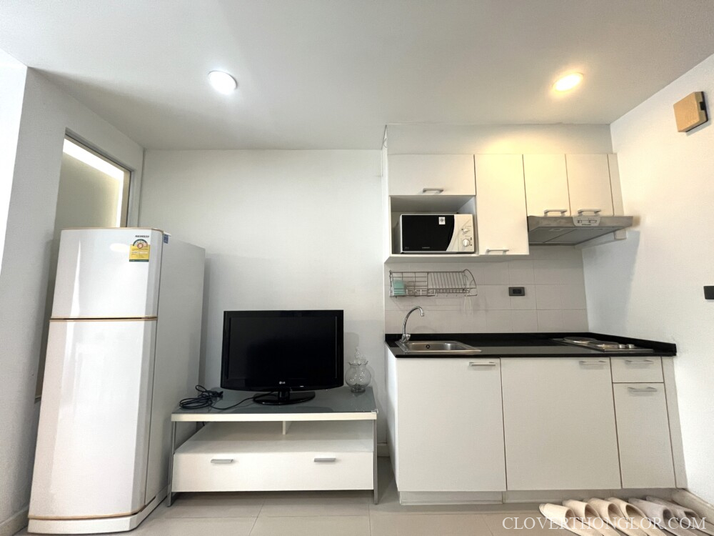 Modern kitchen and living area