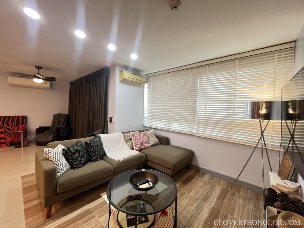 Modern living room with cozy decor