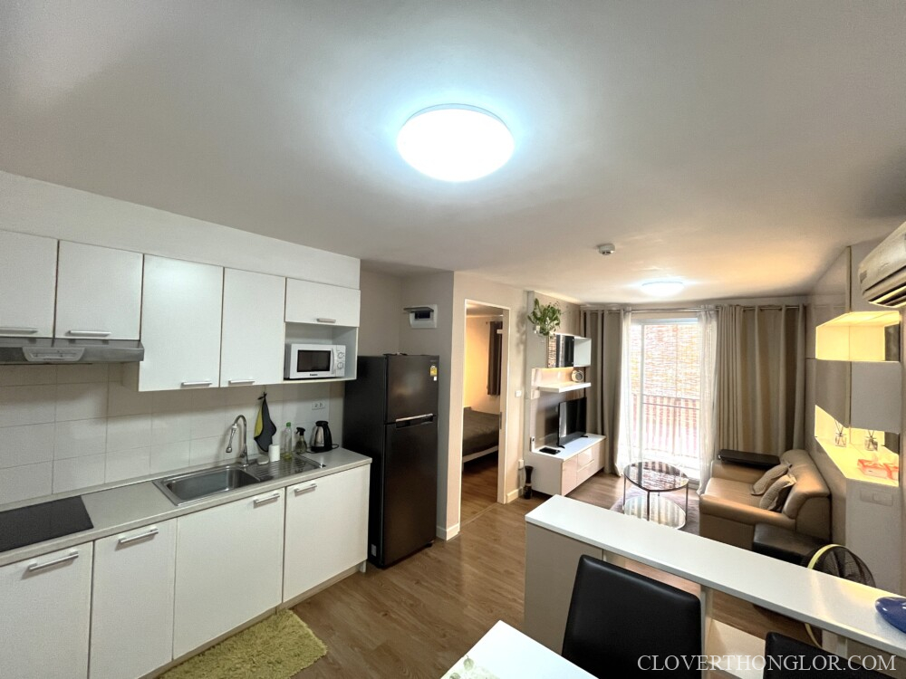 Modern kitchen and living area